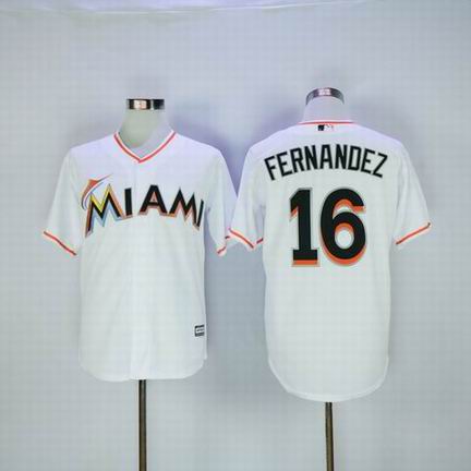mlb Miami Marlins #16 Jose Fernandez white jersey