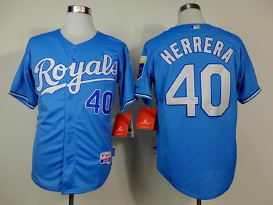 mlb Royals 40# Herrera light blue jersey