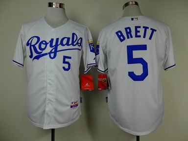 mlb Royals 5# Brett white jersey