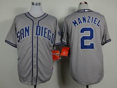 mlb San Diego Padres 2 Manziel grey jersey