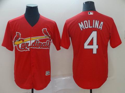 mlb St. Louis Cardinals #4 Molina red game jersey
