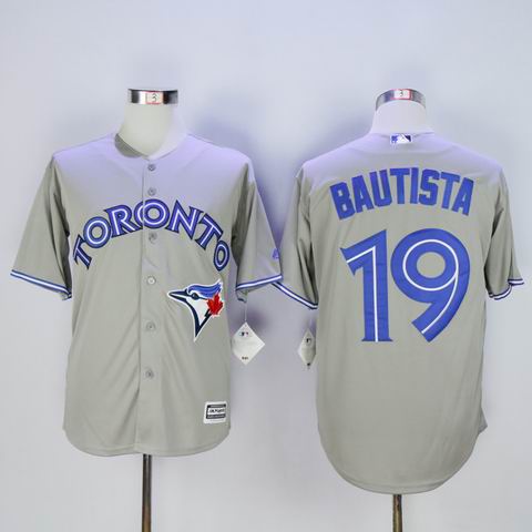 mlb Toronto Blue Jays #19 Bautista grey jersey