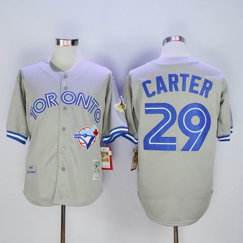 mlb Toronto Blue Jays #29 carter m&n grey jersey