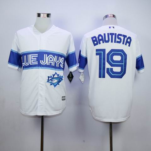 mlb Toronto Blue Jays 19 Bautista white jersey