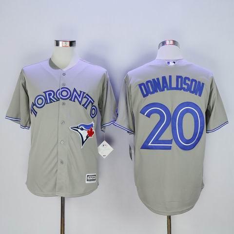 mlb Toronto Blue Jays 20 Donaldson grey jersey
