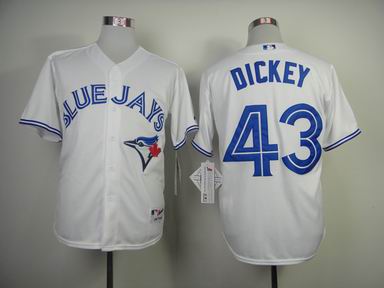 mlb Toronto Blue Jays 43 Dickey white jersey