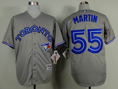 mlb Toronto Blue Jays 55 Martin grey jersey
