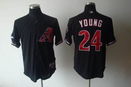 mlb arizona diamondbacks #24 chris young black (cool base)