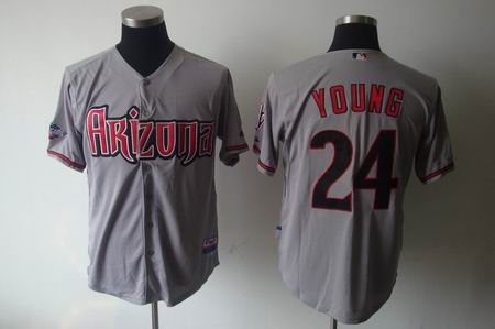 mlb arizona diamondbacks #24 chris young grey(cool base)