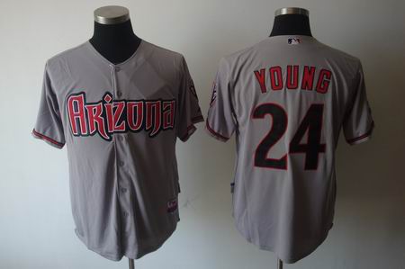 mlb arizona diamondbacks #24 chris young grey