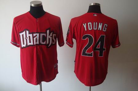 mlb arizona diamondbacks #24 chris young red