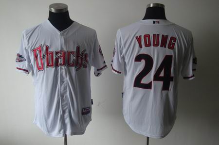 mlb arizona diamondbacks #24 chris young white(cool base)