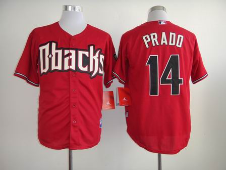 mlb arizona diamondbacks 14 Prado red jersey