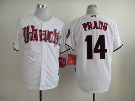 mlb arizona diamondbacks 14 Prado white jersey