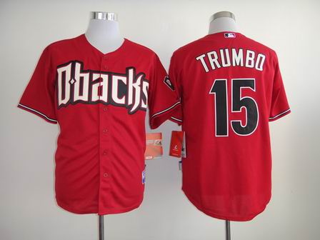 mlb arizona diamondbacks 15 Trumbo red jersey