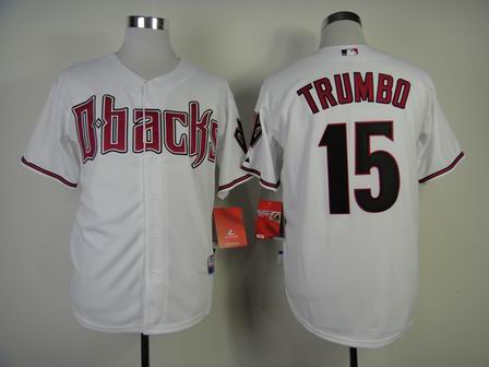 mlb arizona diamondbacks 15 Trumbo white jersey