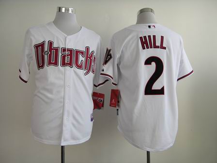 mlb arizona diamondbacks 2 Hill white jersey