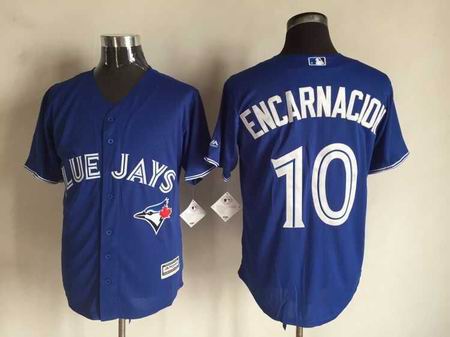 mlb blue jays #10 Encarnacion blue jersey