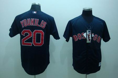 mlb boston red sox #20 youkilis dk,blue(2009 style)