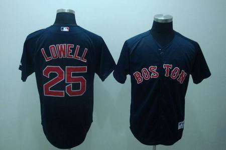 mlb boston red sox #25 lowell dk,blue(2009 style)