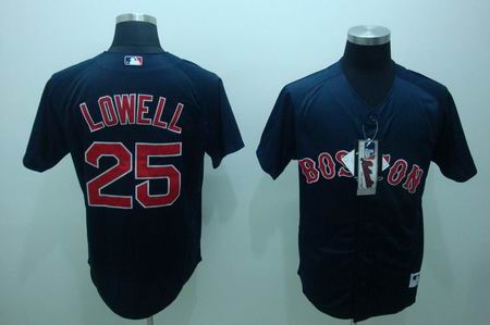 mlb boston red sox #25 lowell dk,blue cool base