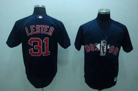 mlb boston red sox #31 lester dark blue 2009 style