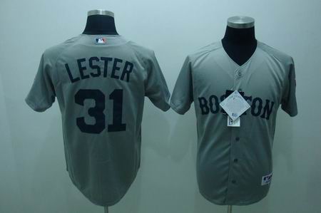 mlb boston red sox #31 lester grey(2009 style)