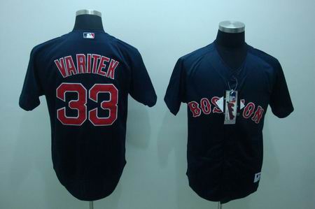 mlb boston red sox #33 varitek dark blue cool base