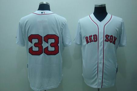 mlb boston red sox #33 varitek white[cool base]