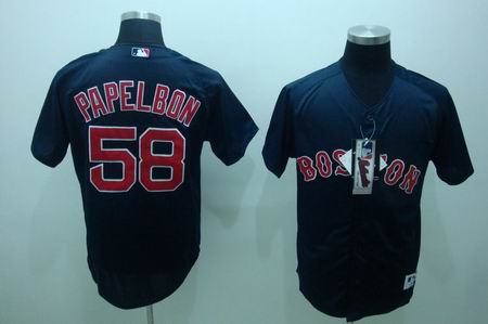 mlb boston red sox #58 papelbon dark blue [cool base]