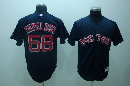 mlb boston red sox #58 papelbon dark blue 2009 style