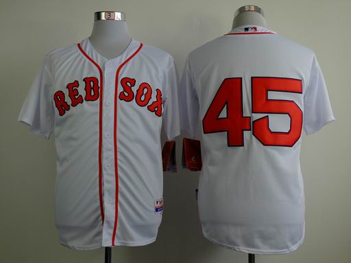 mlb boston red sox 45 Pedro white jersey