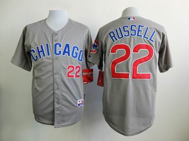 mlb chicago cubs 22 Russell grey jersey