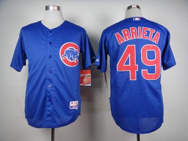 mlb chicago cubs 49 Arrieta blue jersey