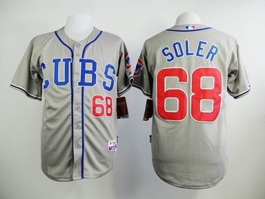 mlb chicago cubs 68 Soler grey jersey