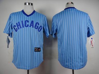 mlb chicago cubs blank blue white strip jersey