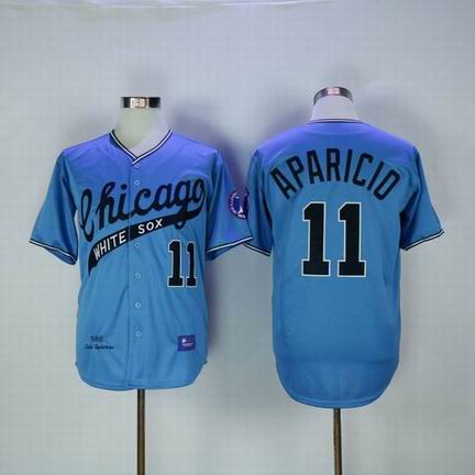 mlb chicago white sox #11 aparicio m&n blue jersey