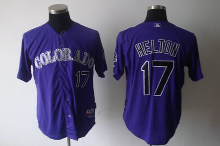 mlb colorado rockies #17 helton purple