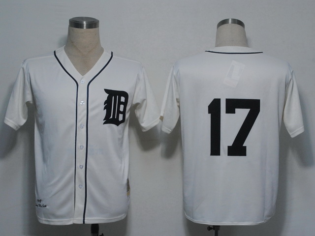 mlb detroit tigers #17 mcclain cream m&n 1968