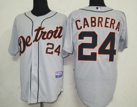mlb detroit tigers #24 cabrera grey