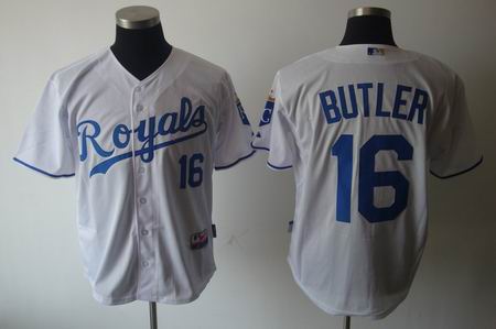 mlb kansas city royals #16 butler white(cool base)