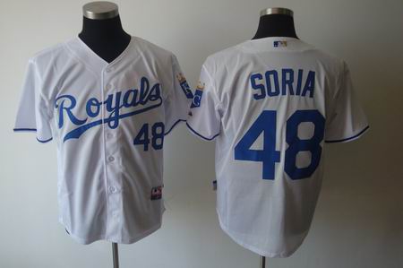 mlb kansas city royals #48 soria white(cool base)