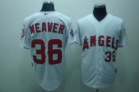 mlb los angeles angels 36 Weaver white cool base