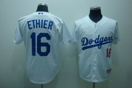 mlb los angeles dodgers #16 ethier white(cool base)