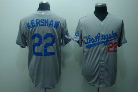 mlb los angeles dodgers #22 kershaw grey[cool base]