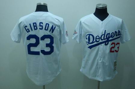 mlb los angeles dodgers #23 gibson m&n white
