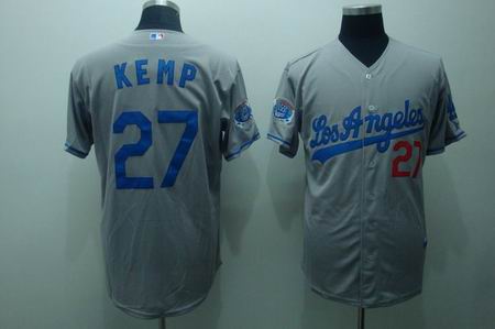mlb los angeles dodgers #27 kemp grey[cool base]