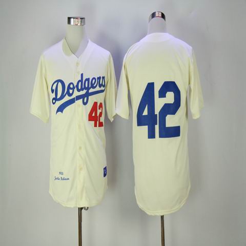 mlb los angeles dodgers #42 rice white throwback jersey