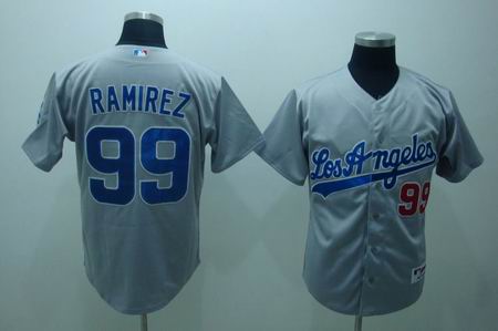 mlb los angeles dodgers #99 ramirez grey