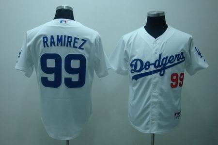 mlb los angeles dodgers #99 ramirez white(cool base)